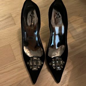 Guess by Marciano Black Suede Pumps